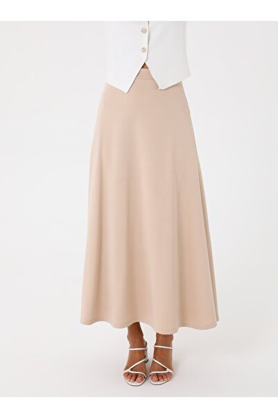 VAV Beige Scuba Can Skirt - Vav