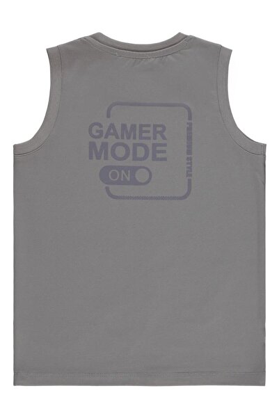 Civil Boys Gamer Mode Reflector Printed Zero Arm 6-9 Years Old T-Shirt - Gray 7-8 Years Old