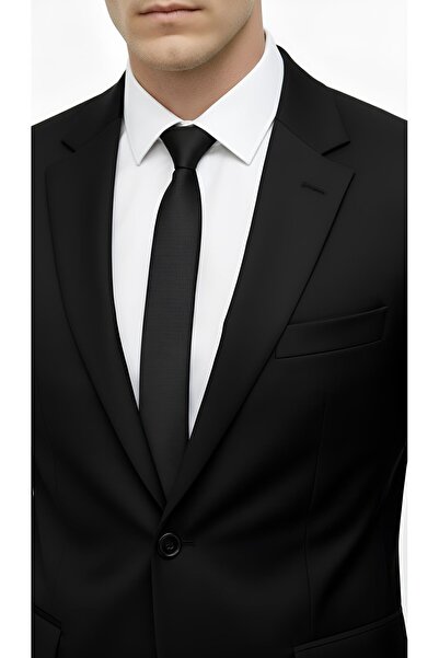 İgs Erkek Siyah Regularfit / Rahat Kalıp Takım Elbise