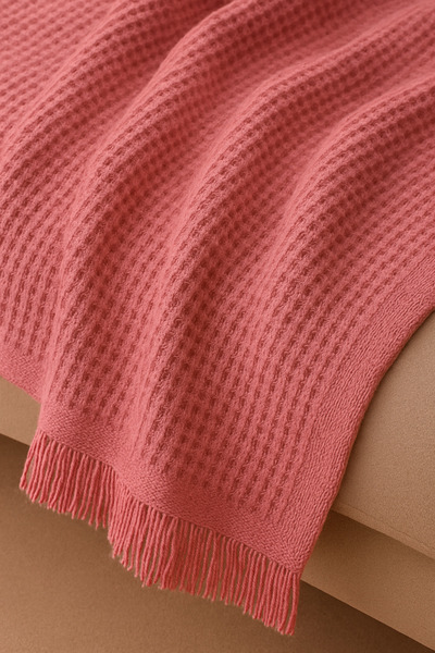 Rell Home Pamuklu Dokulu Koltuk Şalı 170x220 cm – Saçaklı TV Battaniyesi & Dekoratif Koltuk Örtüsü