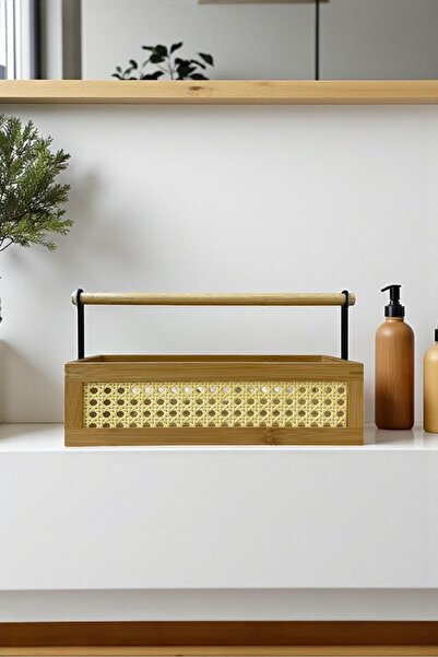 ANJEAHOME Sassari Bamboo Hazeran Rectangular Organizer Stand - Kitchen and Bathroom Organizer