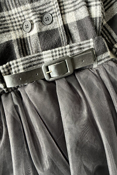 rg kidsstore Rochie pentru fetiță cu fustă din tul, cu detaliu de curea și bentiță_RG1533