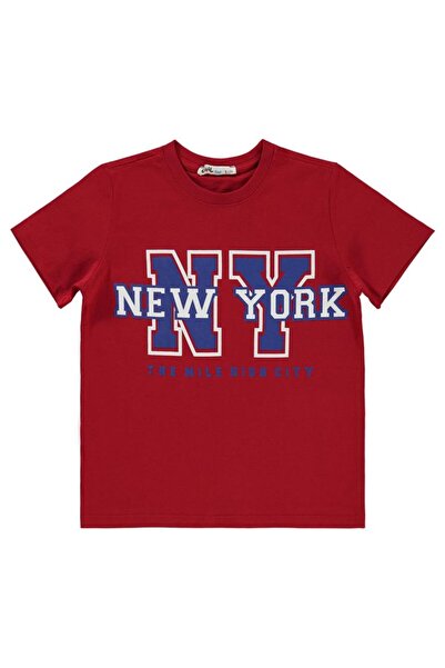 Civil Boys New York Printed 6-9 Years Old T-Shirt - Red 9-10 Years Old