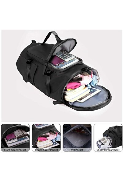 fulina Large Capacity Sports Gym Bag, Sports Gym Bag with Shoes Compartment & Wet Pocket, Sports Gym Bag fo