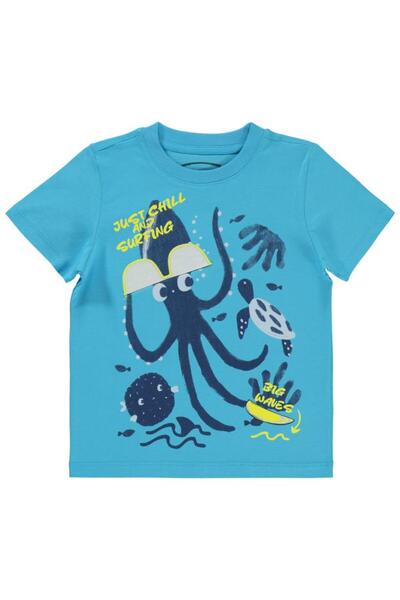 Civil Boys 2-5 Years Old Boy Turquoise T-Shirt