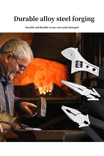 fulina 10-Piece Hardware Tools Set, Home Maintenance Tools, Combination of Mixed Tool Sets, With Portable T