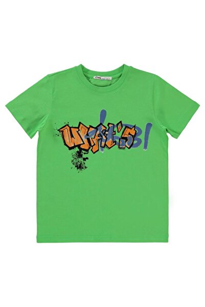 Civil Boys Tricou cu imprimeu Whats pentru copii 6-9 ani - Verde 9-10 ani