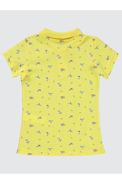 Civil Girls Flower Printed 6-9 Years Old T-Shirt - Yellow 9-10 Years Old