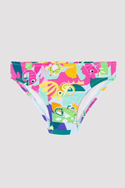Penti Kız Çocuk Tropik Fırfırlı Bandeau Bikini Takımı