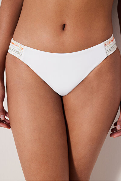 Penti Κεντημένο σε πλάι Opal Off-White μπικίνι
