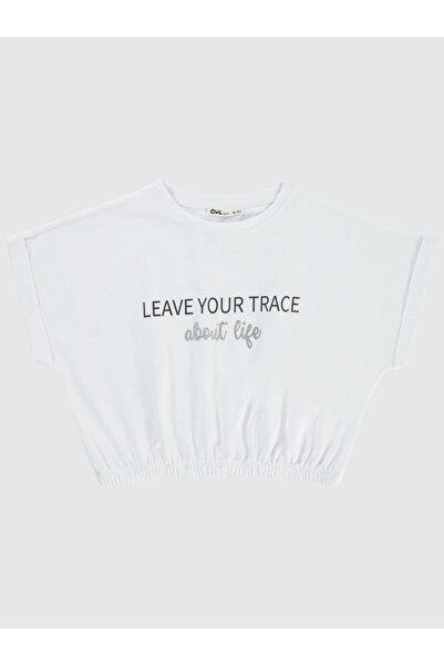 Civil Girls Leave Your Trace Printed 10-13 Years Old T-Shirt - White 10-11 Years Old