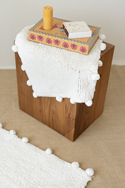 İrya Alya %100 Pamuk Banyo Paspası Ekru 40x60 60x90