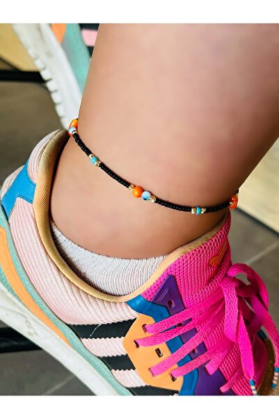 ACAR TAKI خلخال ملون بونك أسود 23+3 سم ACR5879