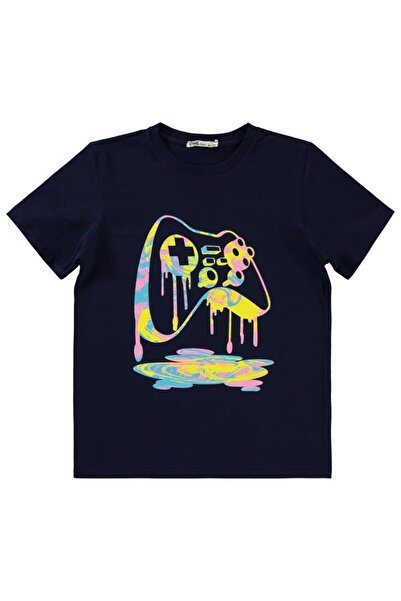 Civil Boys Tricou imprimat cu consolă de jocuri pentru 10-13 ani - Bleumarin ...