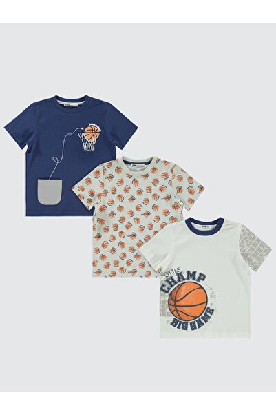 Civil Boys 3'lü Set 2-5 Yaş Tişört - Standart 2-3 Yaş