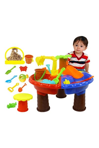 fulina Kids Sand And Water Table Toddler Activity Beach Toys Set 45x45x35cm