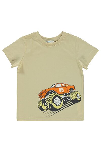 Civil Boys 96 Auto Štampano Majica za decu 2-5 godina - Bež 5-6 godina