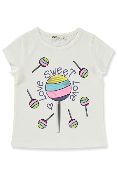 Civil Girls 2-5 Years Girl's Ecru T-Shirt