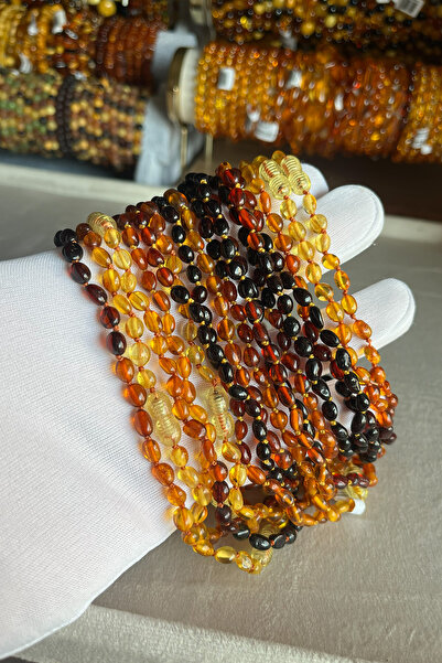 İpek Kehribar Baltık Damla Kehribar Bebek Çocuk Kolyesi – Litvanya Sertifikal...