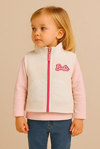 minibambi White Ribbed Girl's Vest