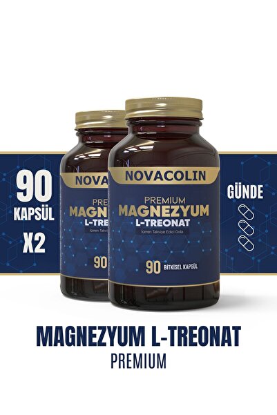 NOVACOLIN Magnezyum L-treonat 180 Bitkisel Kapsül 2'li Paket