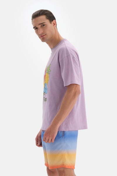 Dagi Μπλουζάκι με στάμπα σε λιλά λαιμόκοψη