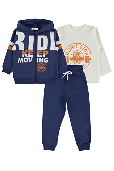 Civil Boys 3-Piece Indigo Tracksuit Set for Boys 6-9 Years Old
