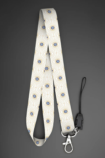 Apptakı Nazar Boncuğu Boyun Askı İpi Kimlik Kartı ve Telefon Askısı - ASK0358