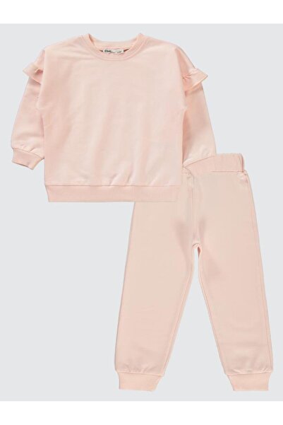 Civil Girls طقم رياضي للأطفال من عمر 2-5 سنوات - لون بودرة للأعمار 4-5 سنوات