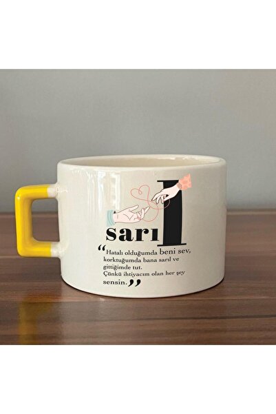 Kırtasiye Ofisi كوب C بمقبض أصفر مطبوع