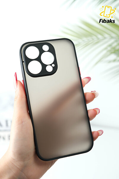 Fibaks iPhone 14 Pro Max Compatible Case Matte Anti-Fingerprint Camera Protected Hard Silicone Cover with Colorful Keys