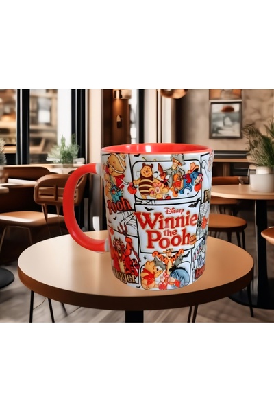 Mugs and love Winny the pooh 3D baskı büyük boy kupa