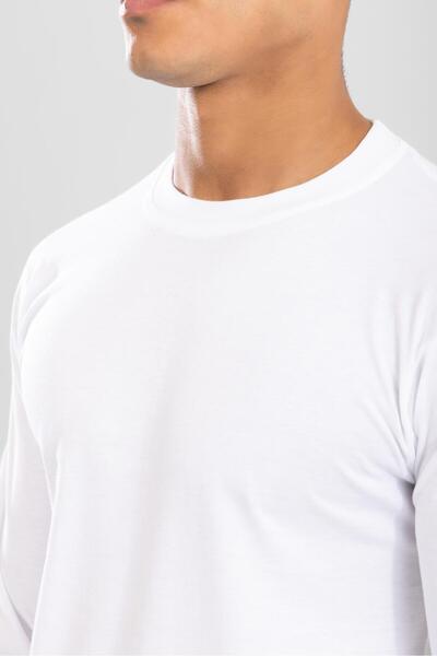 BAYKAR Чоловічий велосипедний комір з довгими рукавами Футболка Біла