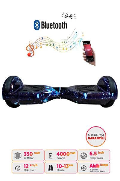 CityMate Elektrikli Kaykay Scooter Hoverboard Bluetooth Hoparlörlü 6.5 Inch Grafiti D12