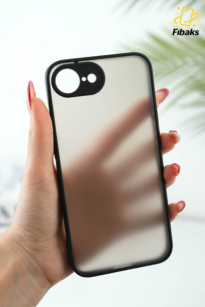 Fibaks Apple iPhone 16E Kılıf Mat Parmak Izi Yapmaz Kamera Korumalı Renkli Tuşlu Sert Silikon Kapak
