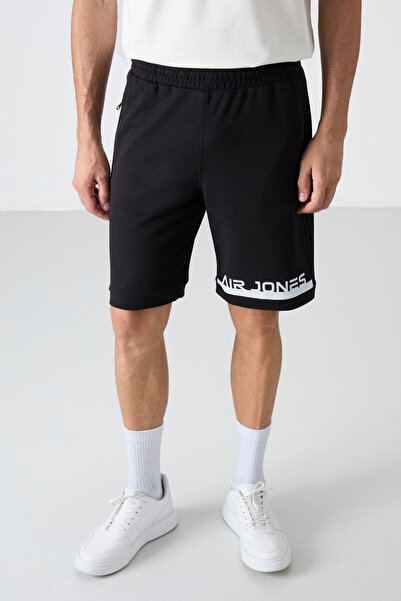 AIR JONES Albie sötétkék normál szabású férfi rövidnadrág - 81241