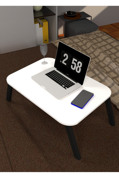 Kahraman Mobilya Aksesuarları Folding Study Table - Laptop Desk - White