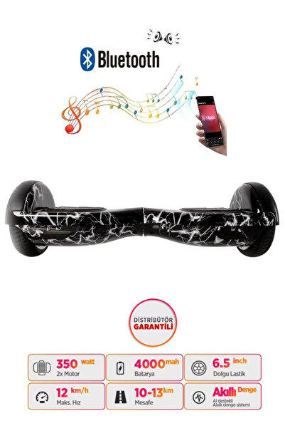 CityMate Elektrikli Kaykay Hoverboard Bluetooth Hoparlörlü 6.5 Inch Grafiti D02