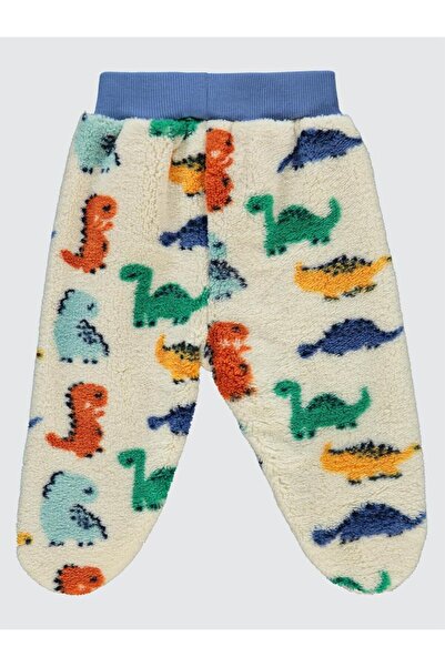Civil Baby Dinosaur Printed Booties 6-18 Months Sweatpants - Ecru3-6 Months