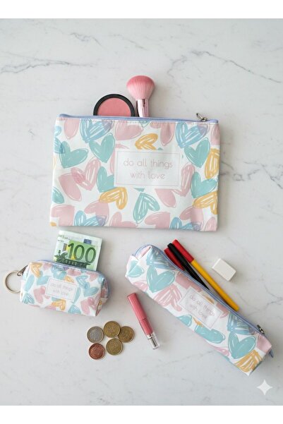 Adalinhome Atakids Lizy 3-комплект сумок: косметичка, гаманець для дрібних гр...