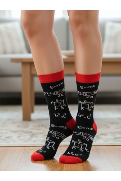 AKSU ÇORAP Mathematical Formulas Patterned Socks