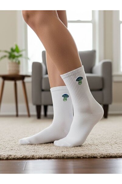 AKSU ÇORAP جوارب رياضية للتنس مطرزة على شكل UFO