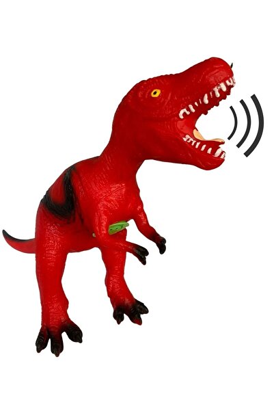 Brother Toys 47 Cm. Sesli Kırmızı Trex Dinazor Yumuşak Kaliteli Et Malzeme T ...