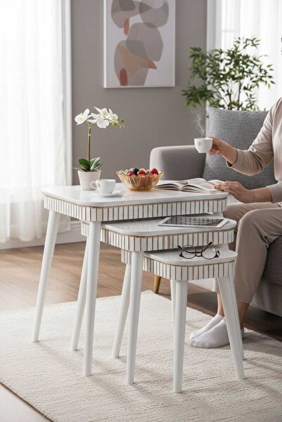 Akabesan Aksesuar Pusat Serisi Dekoratif Tasarım Kayın Ağacından Üst Kalite B...