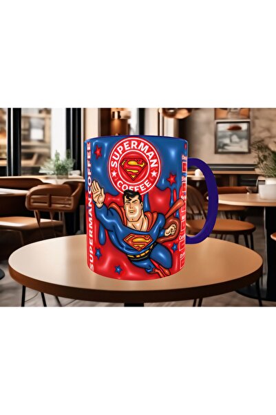 Mugs and love Superman, Süperman 3D baskı kaliteli porselen kupa
