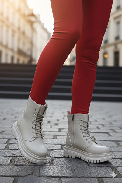 FAYMAZ Waterproof Fur-Lined Stitched Orthopedic Rubber Sole Guaranteed Winter...