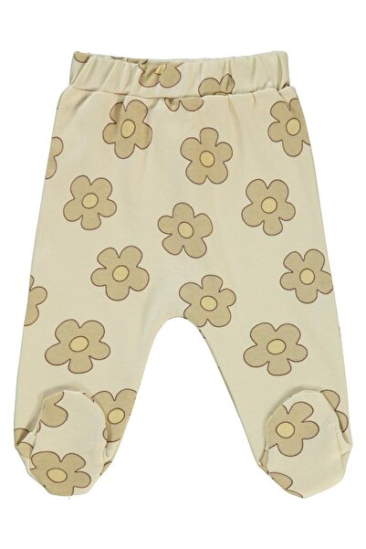 Civil Baby Çiçek Empirme Patikli 1-6 Ay Tek Alt Bebe - Kahverengi6-9 Ay