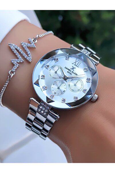 Daniel Klein Su Geçirmez Çelik Kordon Bayan Saat Bileklik Hediyeli