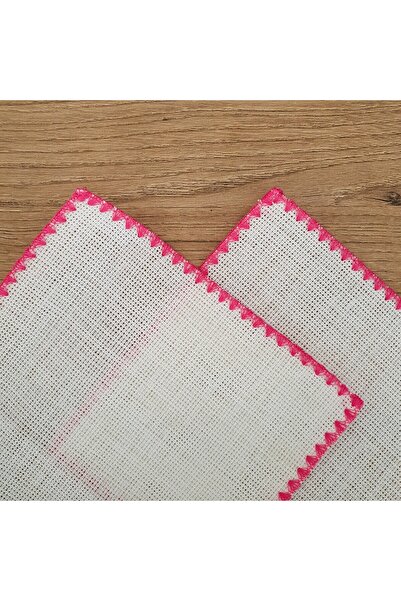 UKC Etamin Işlemelik Sunum Peçetesi - 6 Parça - 15x15cm - Kahve Yanı Sunum Pe...