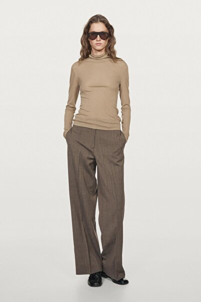 Massimo Dutti %100 yün straight fit balıksırtı pantolon